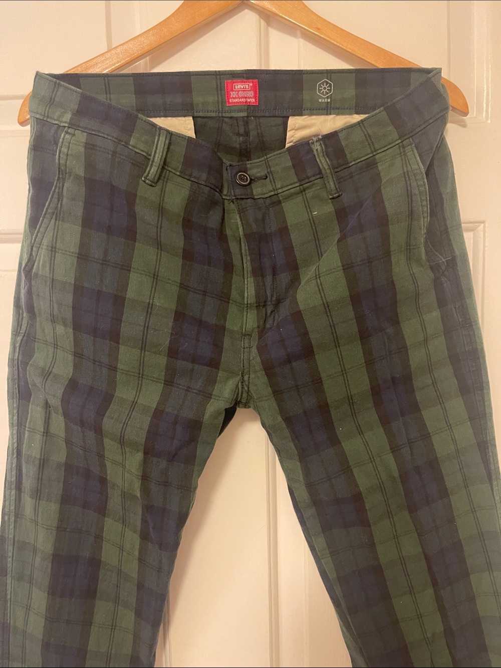 Levi’s Green Blue Plaid Chino